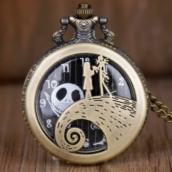 Other - Classic Bronze Nightmare Before Christmas Pocket Watch